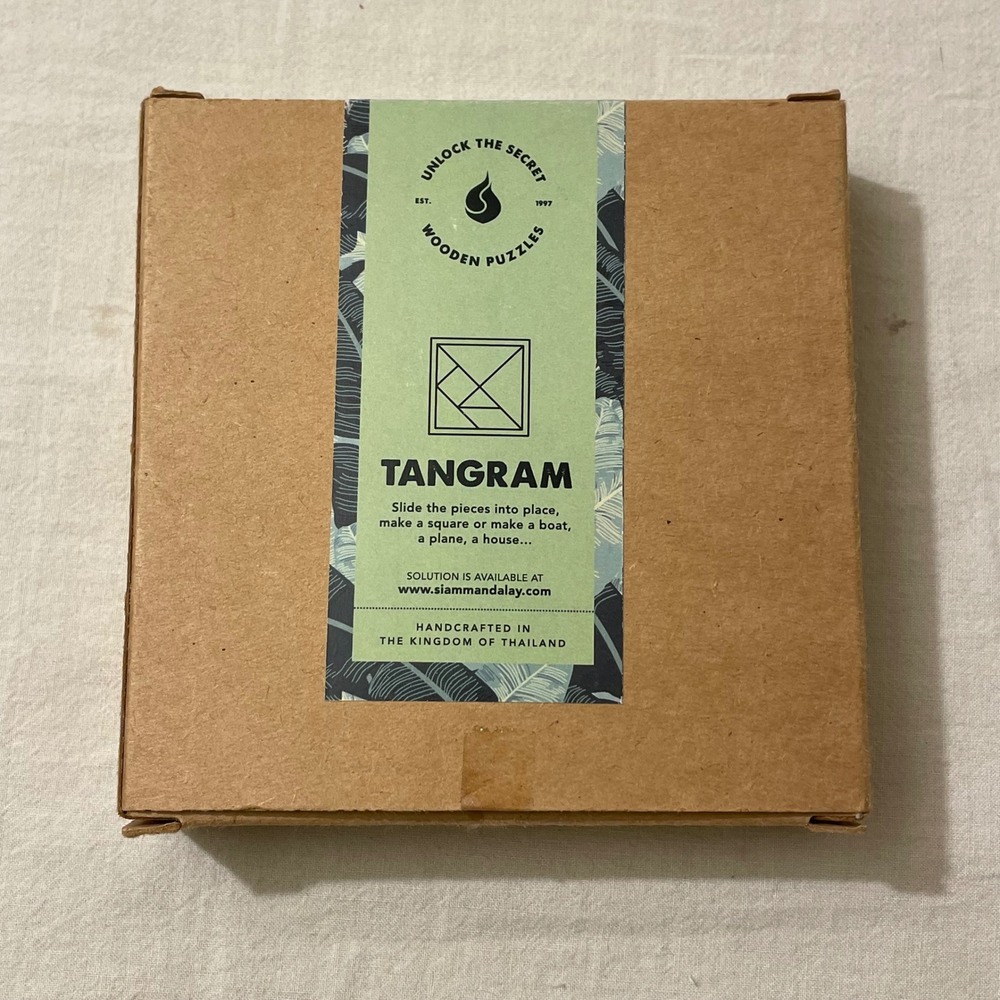 SiamMandalay Tangram Wooden Puzzle Handcrafted in Thailand New‎